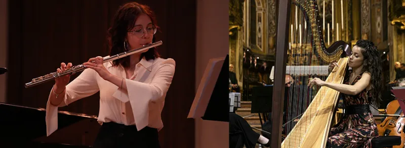Maria Cometto, flauto e Francesca Troilo, arpa